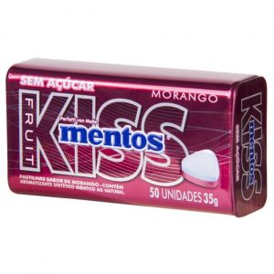 MENTOS KISS 12X35G FRUIT MORANGO