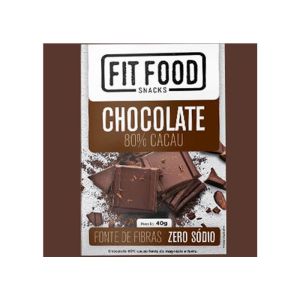 FIT FOOD CHOCOLATE 80% CACAU 10X40G
