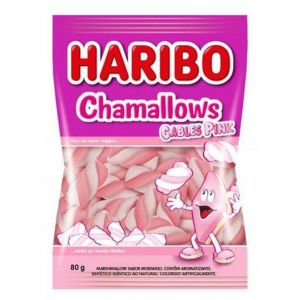 HARIBO MARSHMALLOW 12X70G CABLES PINK 