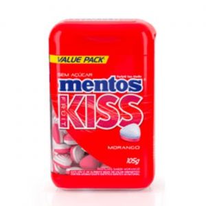 MENTOS KISS MORANGO 105 GR
